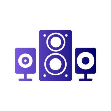 Hoparlör simgesi, vektör illüstrasyonu