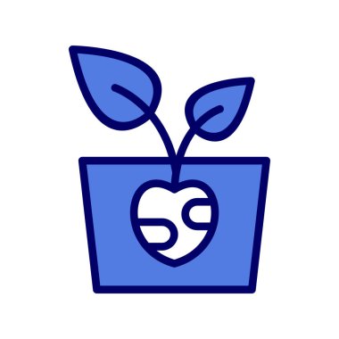 bitki simgesi beyaz arkaplanda izole edildi. vektör illüstrasyonu