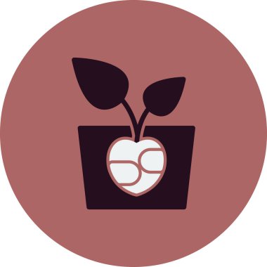 bitki simgesi beyaz arkaplanda izole edildi. vektör illüstrasyonu