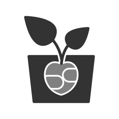 çiçek saksısı vektör illüstrasyonu