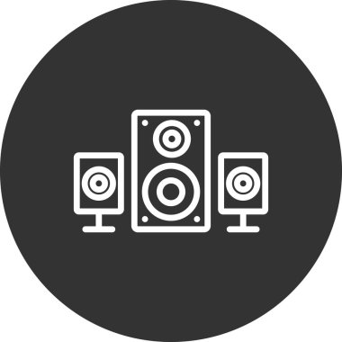 Hoparlör vektör satırı simgesi