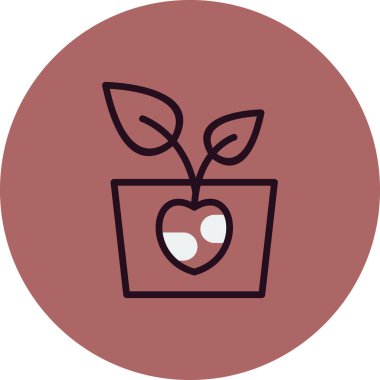 çiçek saksısı vektör illüstrasyonu