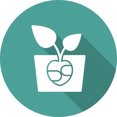 çiçek saksısı vektör illüstrasyonu