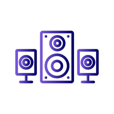 Hoparlör vektör satırı simgesi