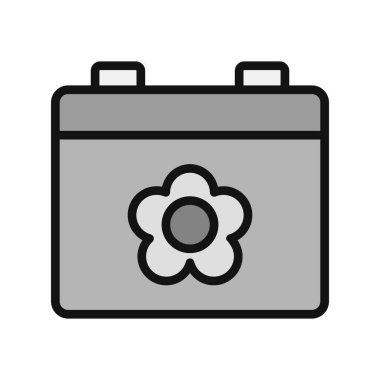 Bahar takvimi ikon vektör illüstrasyonu