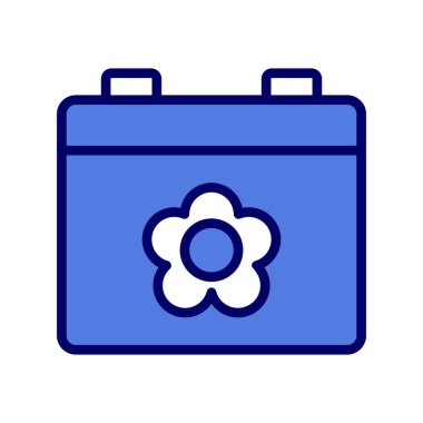 Bahar takvimi ikon vektör illüstrasyonu