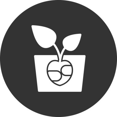 çiçek saksısı vektör illüstrasyonu