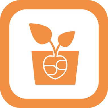 çiçek saksısı vektör illüstrasyonu