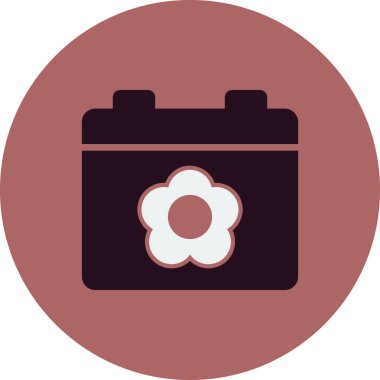 Bahar takvimi ikon vektör illüstrasyonu