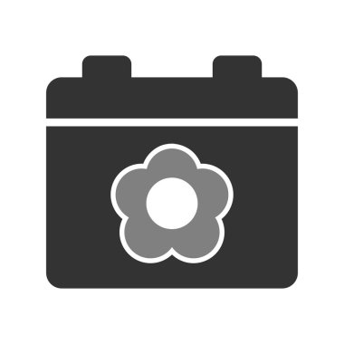 Bahar takvimi ikon vektör illüstrasyonu