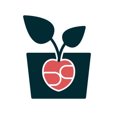 çiçek saksısı vektör illüstrasyonu