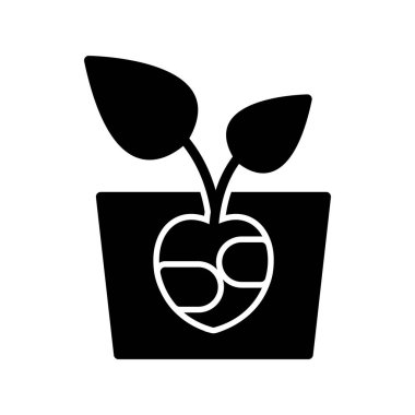 çiçek saksısı vektör illüstrasyonu