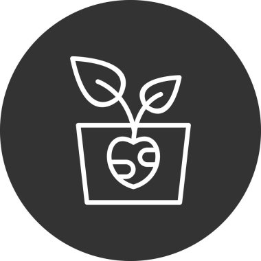 çiçek saksısı vektör illüstrasyonu