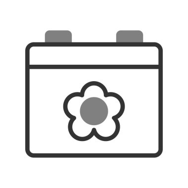 Bahar takvimi ikon vektör illüstrasyonu