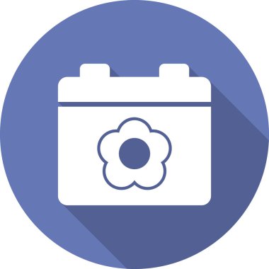 Bahar takvimi ikon vektör illüstrasyonu