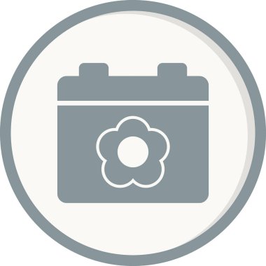 Bahar takvimi ikon vektör illüstrasyonu