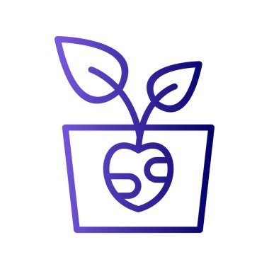 çiçek saksısı vektör illüstrasyonu