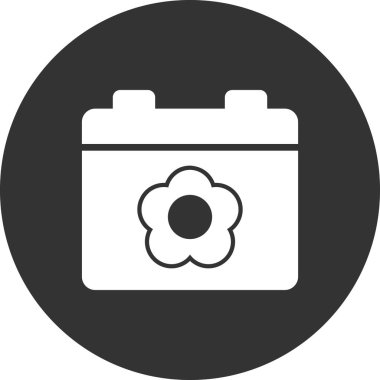 Bahar takvimi ikon vektör illüstrasyonu