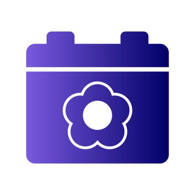 Bahar takvimi ikon vektör illüstrasyonu