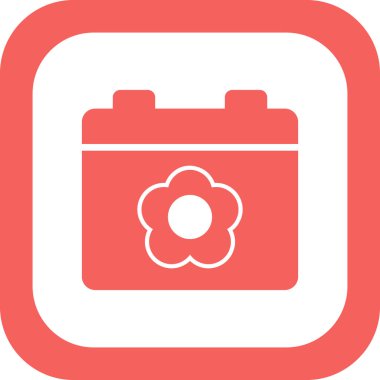 Bahar takvimi ikon vektör illüstrasyonu