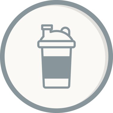 Protein Shaker simgesi. Web için titretici kova vektör simgelerinin özet çizimi