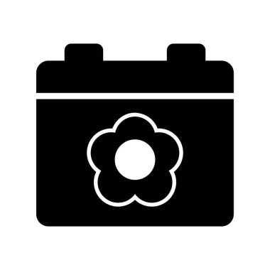 Bahar takvimi ikon vektör illüstrasyonu