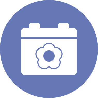 Bahar takvimi ikon vektör illüstrasyonu