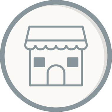Dükkan. Web simgesi basit illüstrasyon