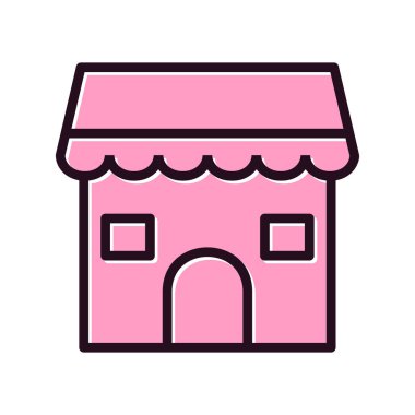 Dükkan. Web simgesi basit illüstrasyon