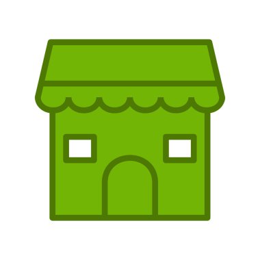 Dükkan. Web simgesi basit illüstrasyon