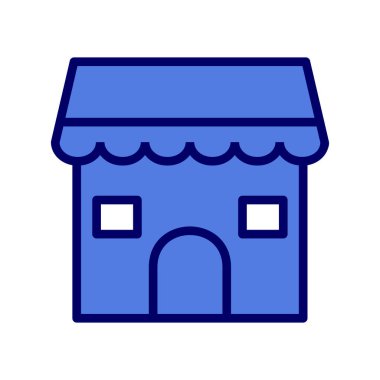 Dükkan. Web simgesi basit illüstrasyon