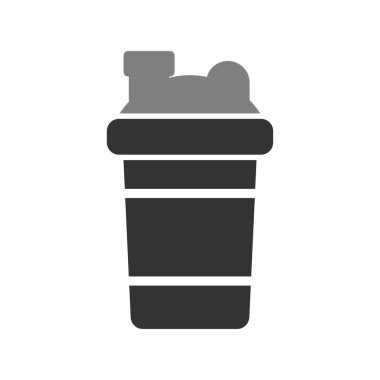 Protein Shaker simgesi. Web için titretici kova vektör simgelerinin özet çizimi