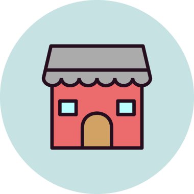 Pazar simgesi, vektör illüstrasyonunu kaydet