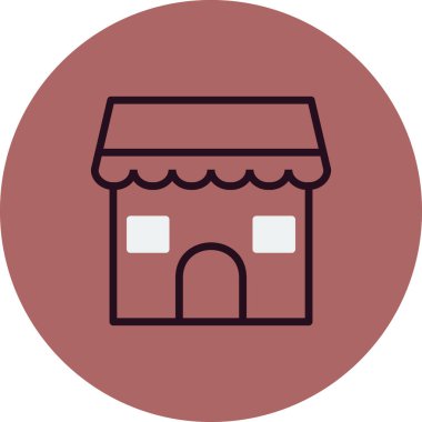 Pazar simgesi, vektör illüstrasyonunu kaydet