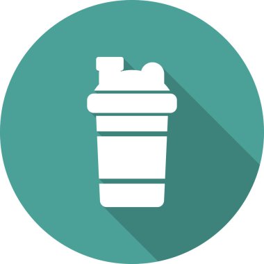 Protein Shaker simgesi. Web için titretici kova vektör simgelerinin özet çizimi