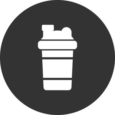 Protein Shaker simgesi. Web için titretici kova vektör simgelerinin özet çizimi