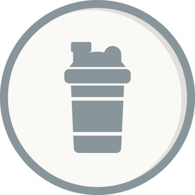 Protein Shaker simgesi. Web için titretici kova vektör simgelerinin özet çizimi