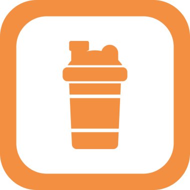 Protein Shaker simgesi. Web için titretici kova vektör simgelerinin özet çizimi