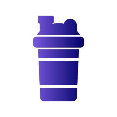 Protein Shaker simgesi. Web için titretici kova vektör simgelerinin özet çizimi