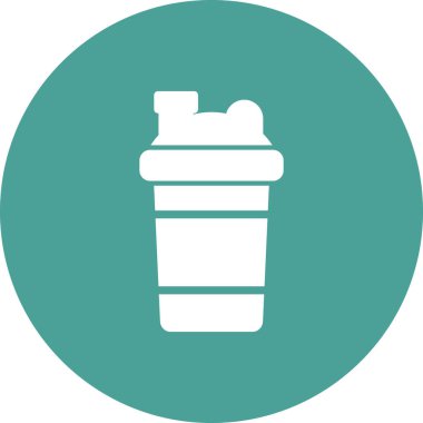 Protein Shaker simgesi. Web için titretici kova vektör simgelerinin özet çizimi