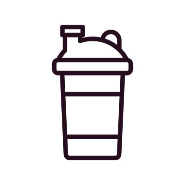 Protein Shaker simgesi. Web için titretici kova vektör simgelerinin özet çizimi