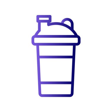 Protein Shaker simgesi. Web için titretici kova vektör simgelerinin özet çizimi