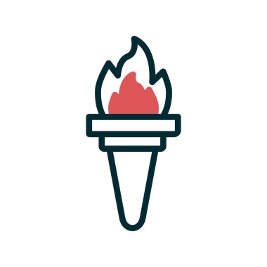 Meşale simgesi, basit vektör illüstrasyonu