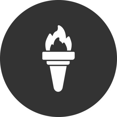 Meşale simgesi, basit vektör illüstrasyonu