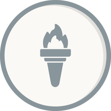 Meşale simgesi, basit vektör illüstrasyonu