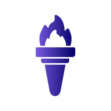 Meşale simgesi, basit vektör illüstrasyonu