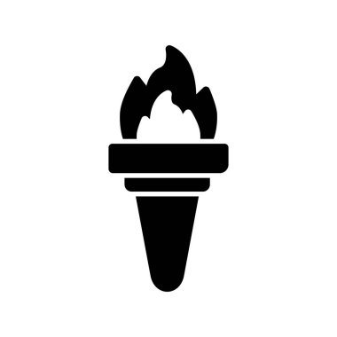 Meşale simgesi, basit vektör illüstrasyonu