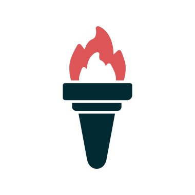 Meşale simgesi, basit vektör illüstrasyonu