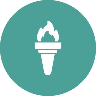 Meşale simgesi, basit vektör illüstrasyonu