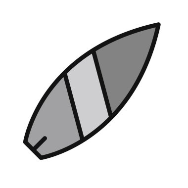 sörf tahtası vektör illüstrasyonu modern simge